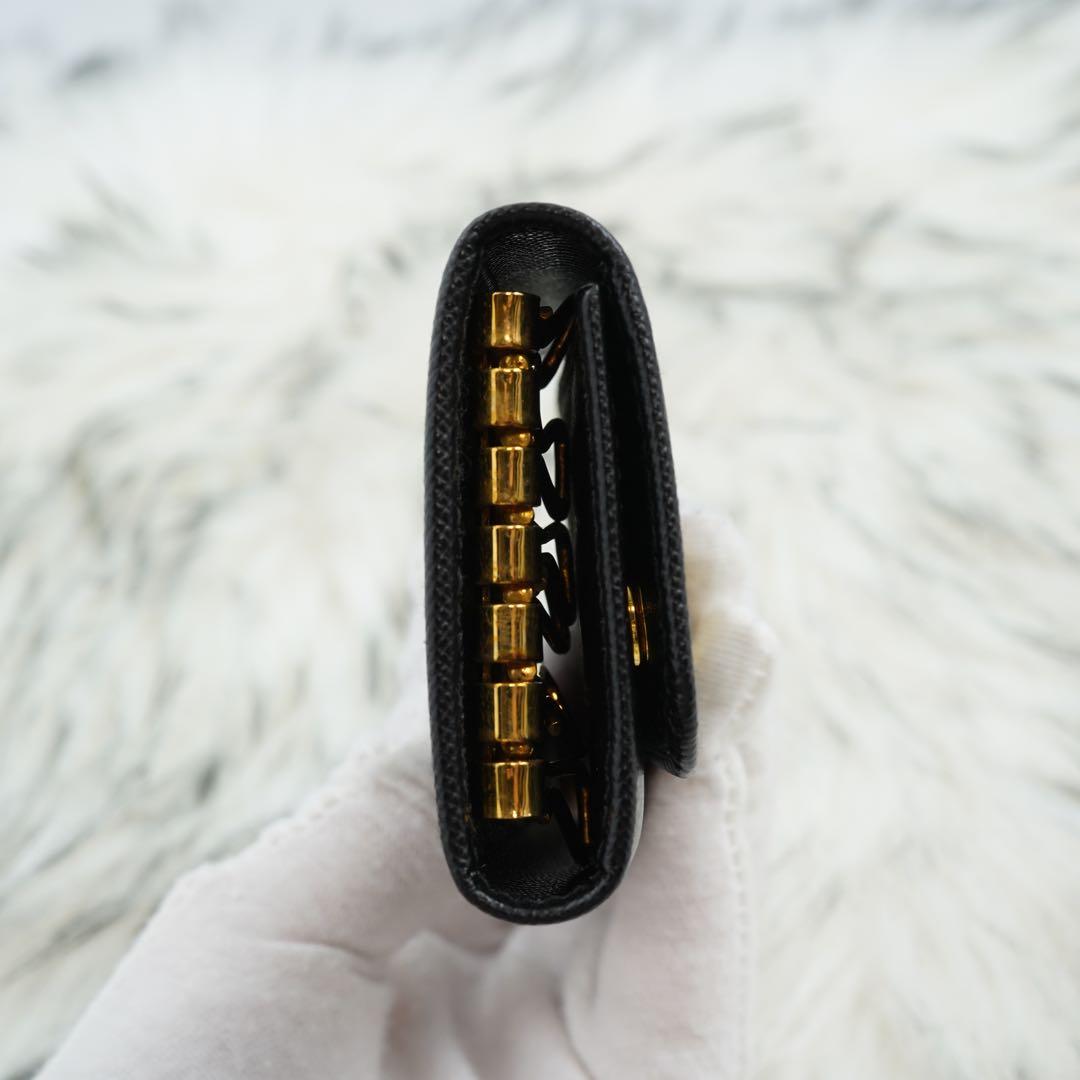 新品未使用品　箱付き　PRADA プラダ　キーケース　サフィアーノ　ブラック