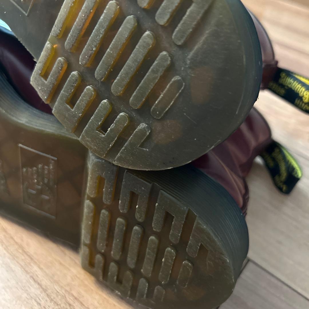 ドクターマーチン 1460 8ホールブーツ　UK8 チェリーレッド　新品ロゴ靴紐