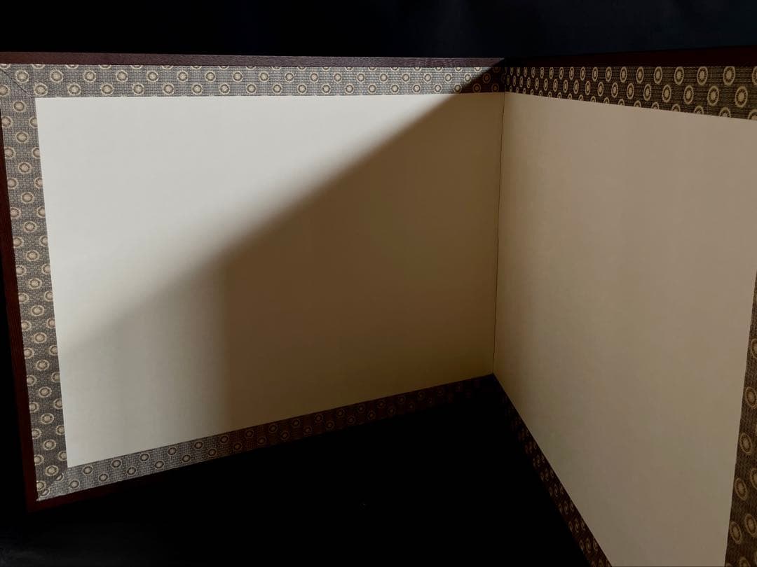 割引❗️【美品】「母」 菊花 丸紋 風炉先屏風 桑縁 茶道具 （127①）