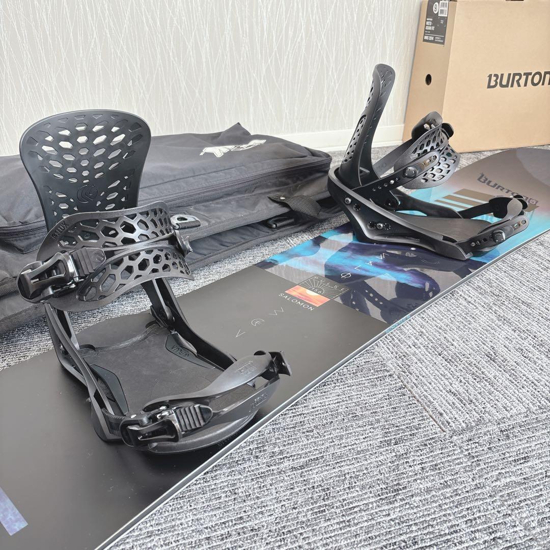 14美品❗️超豪華❗️サロモン/FLUX メンズスノーボードセット★スノボ156cm