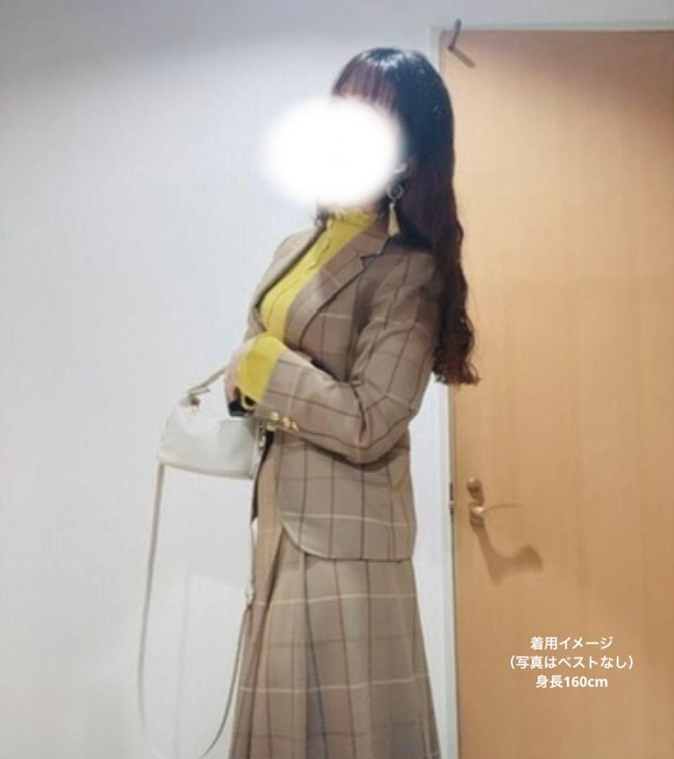 ⭐️美品！Burberry チェック　レディース　スカートスーツ　ベスト付き