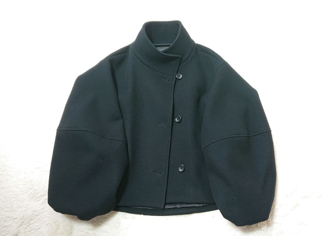 NOBLE ノーブル メルトン パフスリーブ ショートコート