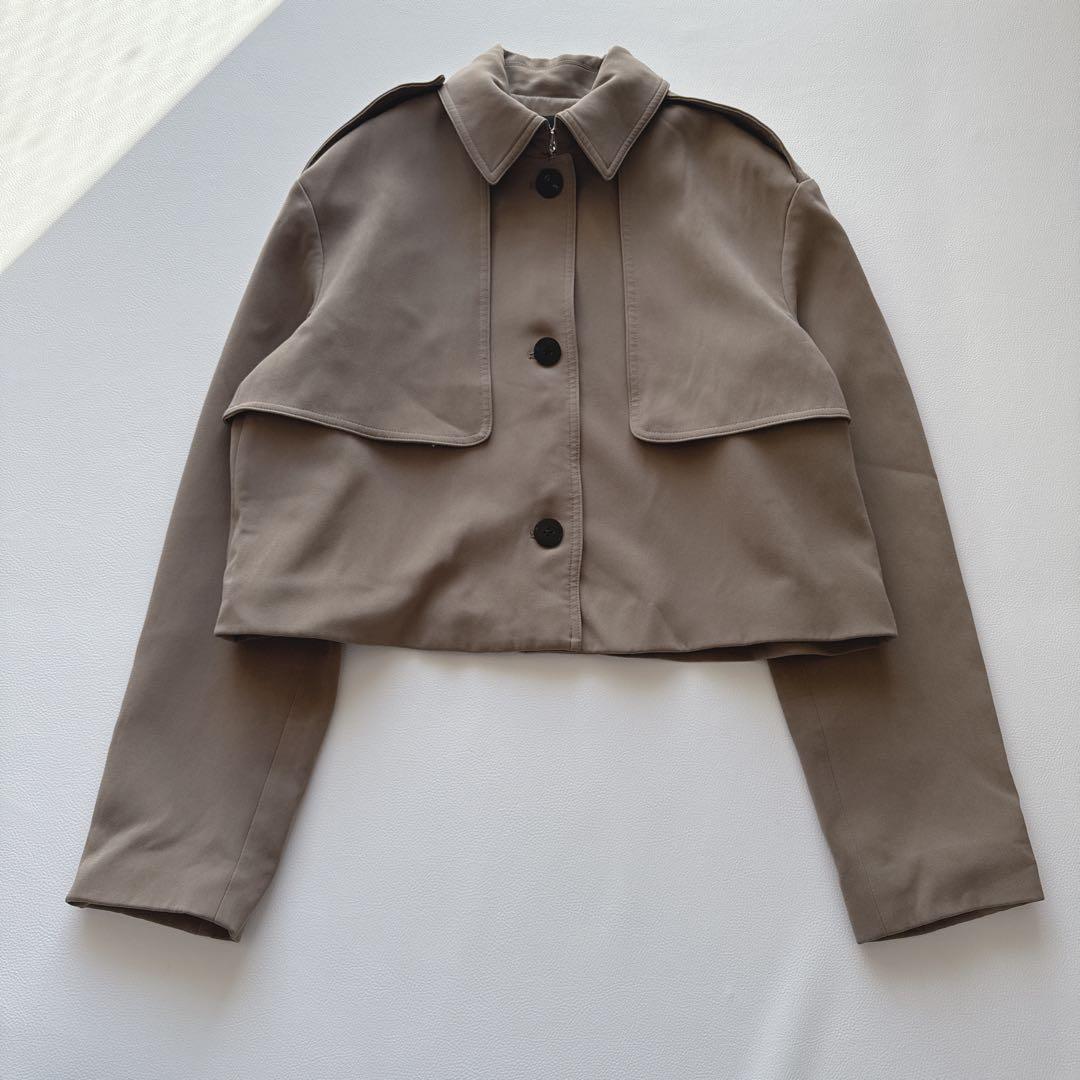 セオリー トレンチ　ジャケット　Dry Crepe Crop Trench W