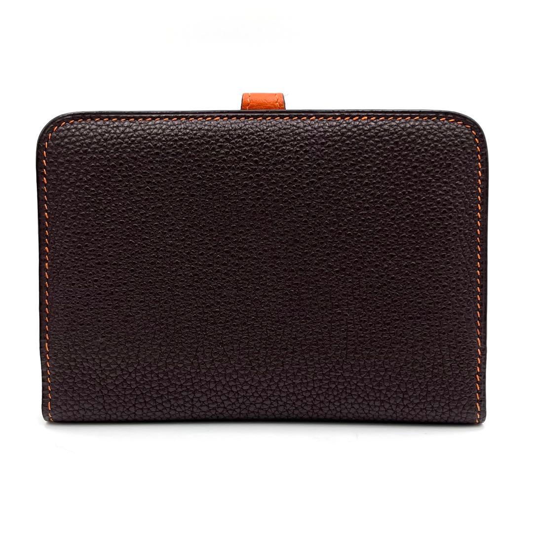 ✴︎極美品✴︎HERMES エルメス ドゴン コンパクト バイカラー ブラウン