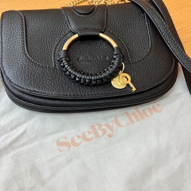 ●シーバイクロエ　チェーンショルダーバッグ　ハナ　ブラック