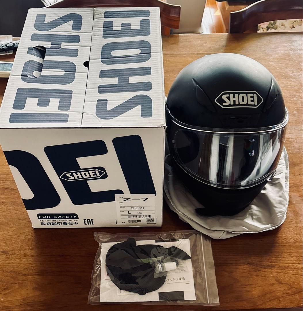 SHOEI Z-7 フルフェイスヘルメット マットブラック Lサイズ　美品