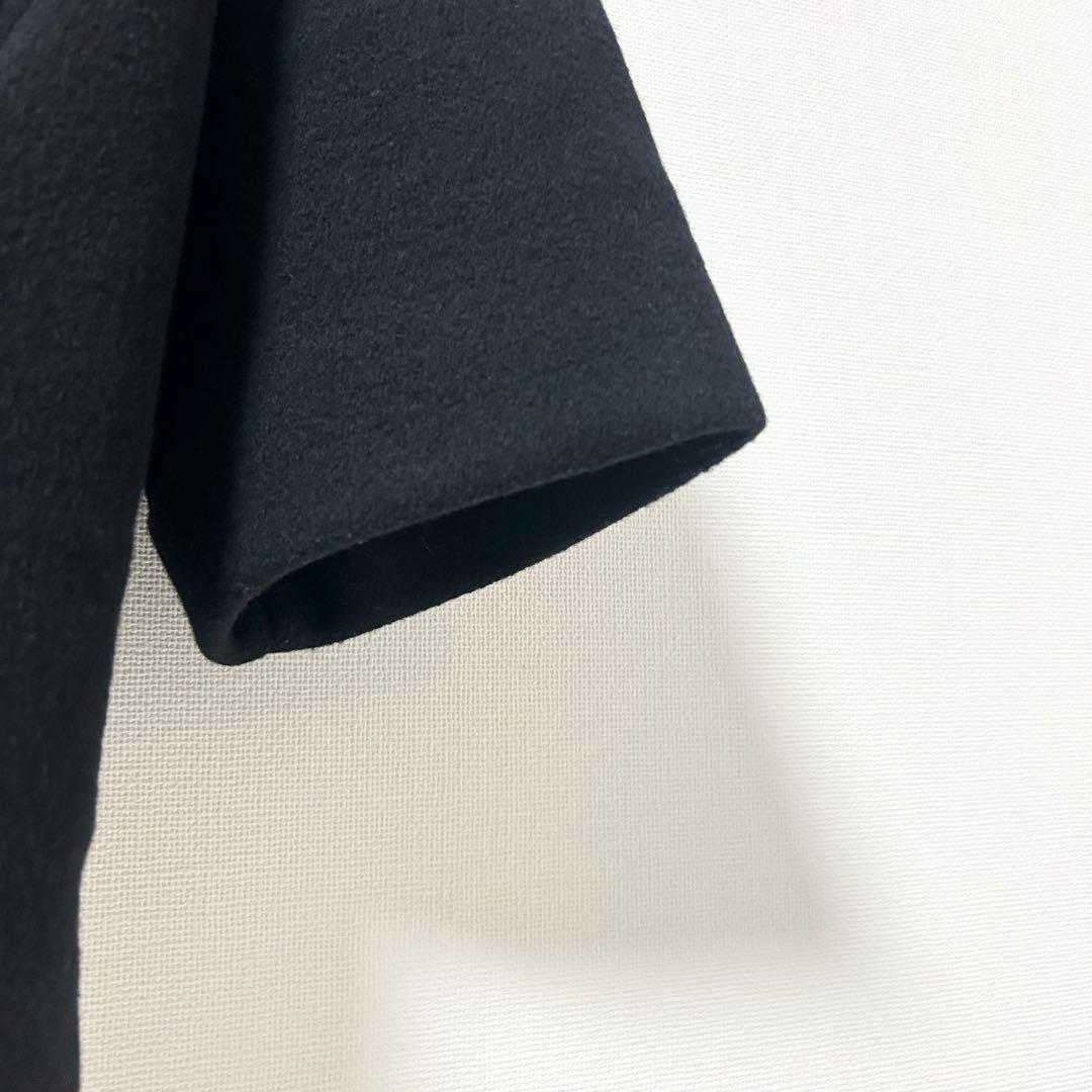 美品✨ノーブル　スタンドカラーオーバーコート　ブラック