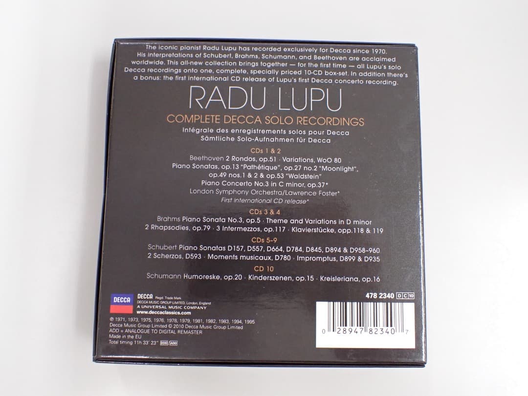 ラドゥ・ルプー　デッカ録音を収めたCD10枚組【中古】