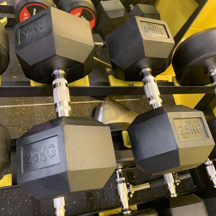 ラバーヘックス  ダンベル　57.5kg 2個