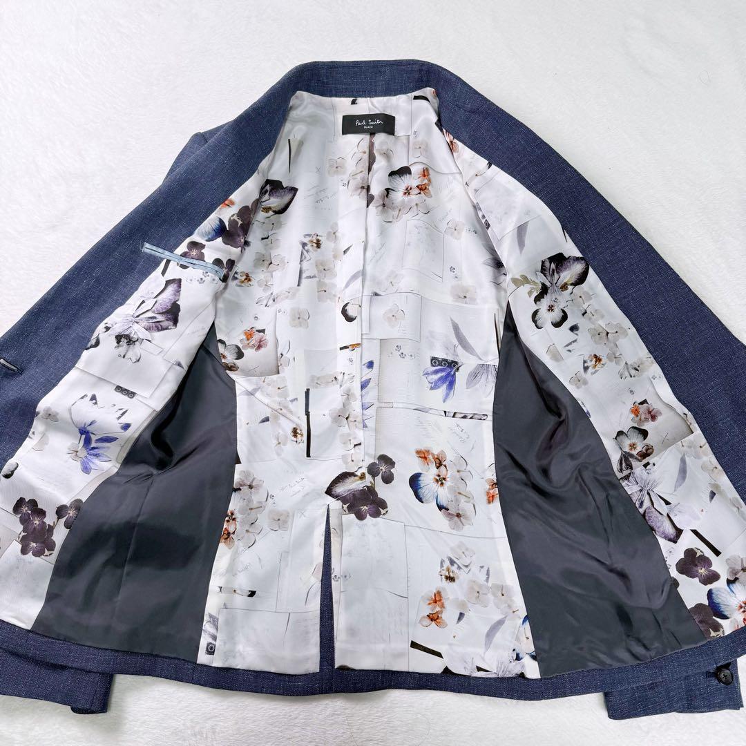【新品同様】ポールスミス セットアップ 裏地花柄 大きいサイズ ブルー 42