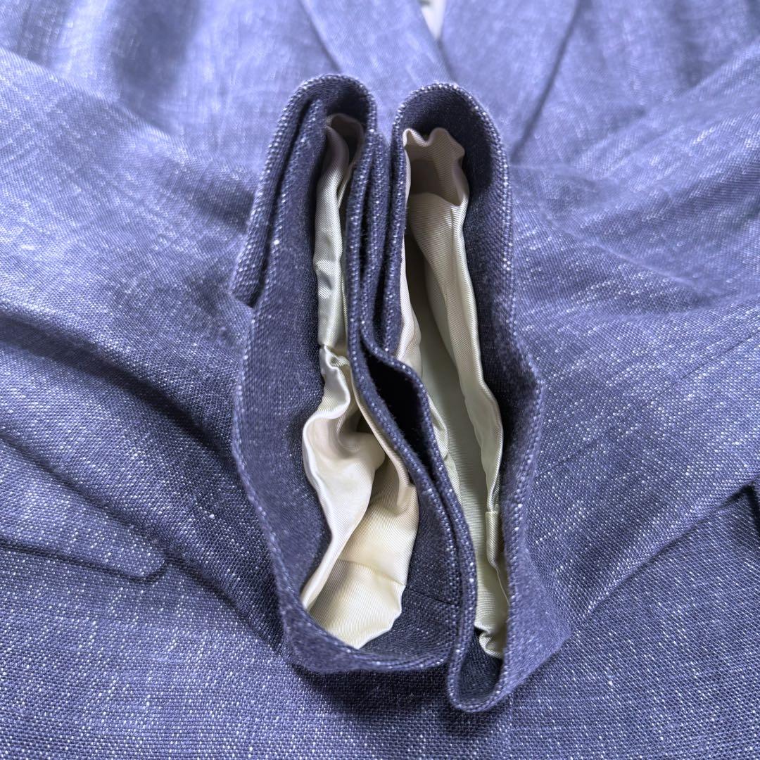 【新品同様】ポールスミス セットアップ 裏地花柄 大きいサイズ ブルー 42