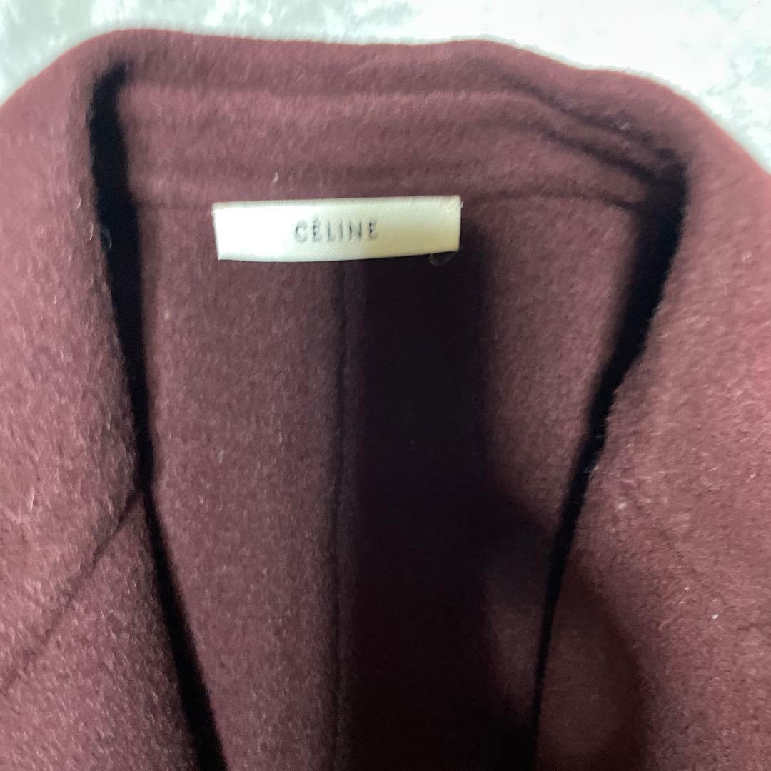 CELINE チェスターコート 40 バーガンディ