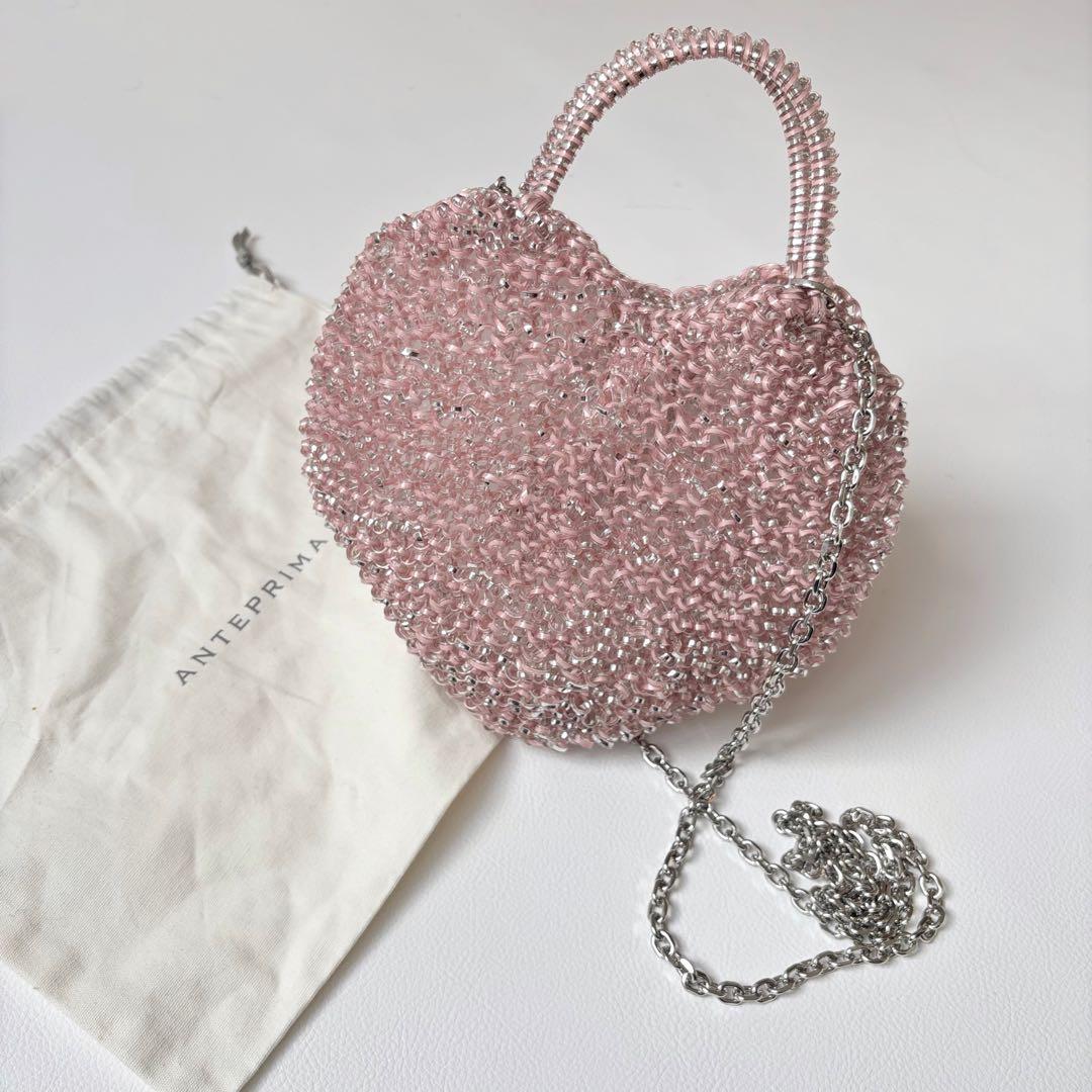 現行品　アンテプリマ　クオーリ　フラミンゴシルバー　2way チェーン付き