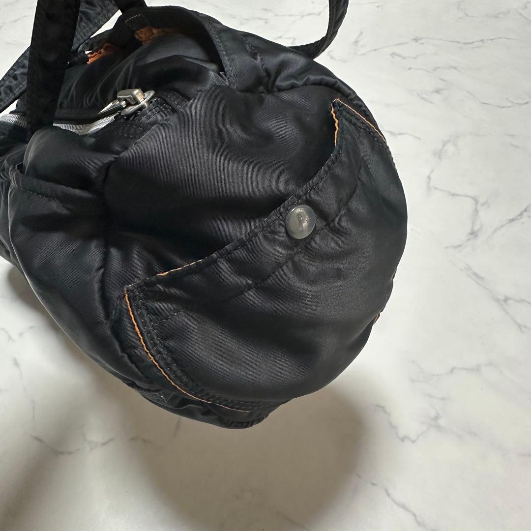 美品　ポーター　タンカー　ミニボストンバッグ　ドラムバッグ　ブラック　ナイロン