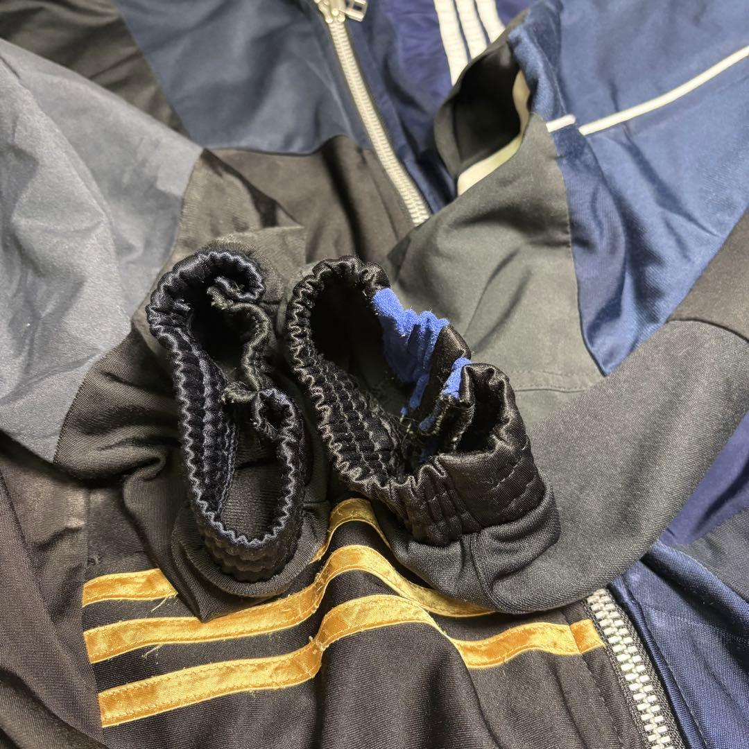 リメイクジャージ adidas生地 再構築 トラックジャケット XL相当