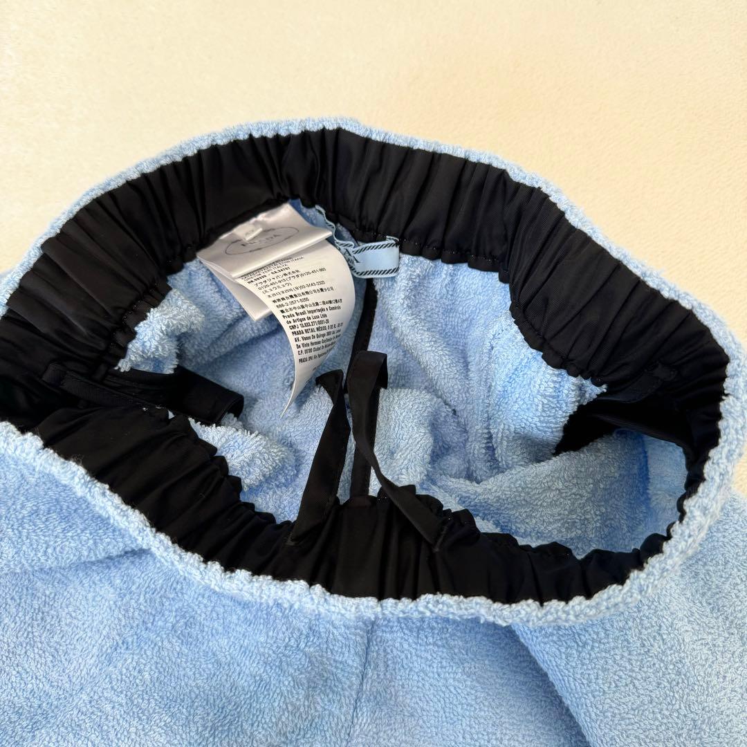 極美品✨PRADA ショートパンツ　水色　三角プレート　サイズ42