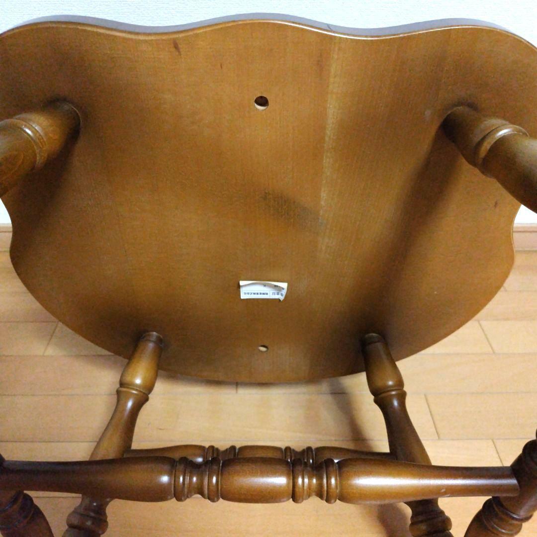 ◯飛騨産業　肘付ダイニングチェア【キツツキマーク】