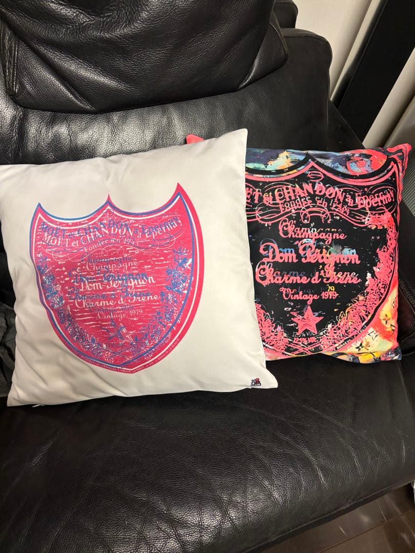 シェーンボーデン　ドンペリニヨン　ホワイト　ブラック　クッション　2個セット