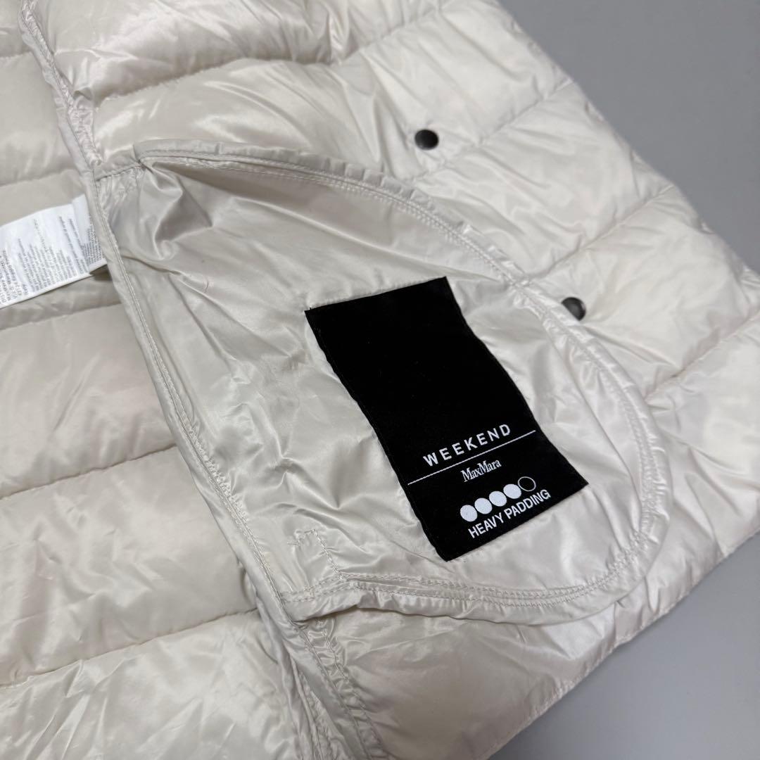 マックスマーラウィークエンド　ダウンベスト　アイボリー　36 キルティング