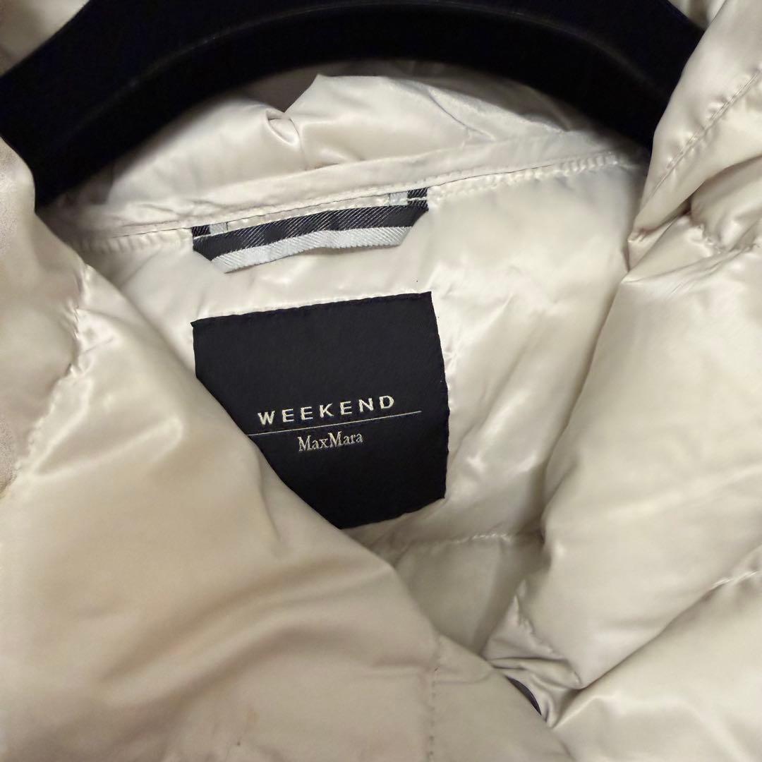 マックスマーラウィークエンド　ダウンベスト　アイボリー　36 キルティング