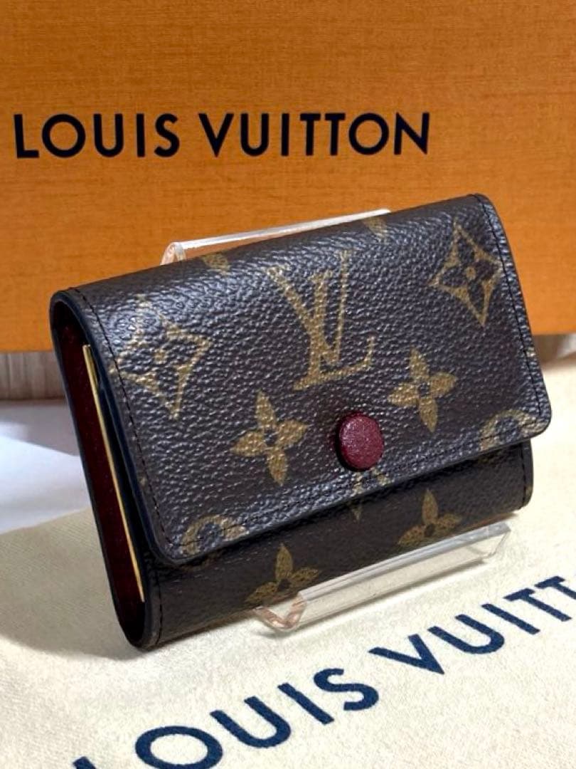 良品　ルイヴィトン　モノグラム　フューシャ　ミルティクレ6 6連キーケース