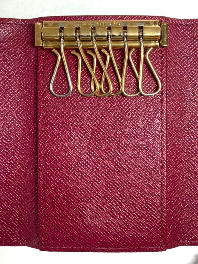 良品　ルイヴィトン　モノグラム　フューシャ　ミルティクレ6 6連キーケース