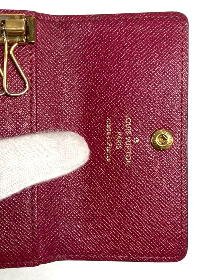 良品　ルイヴィトン　モノグラム　フューシャ　ミルティクレ6 6連キーケース