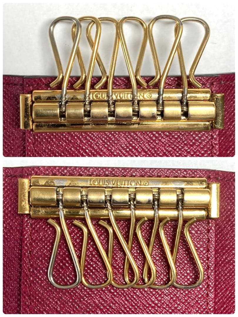 良品　ルイヴィトン　モノグラム　フューシャ　ミルティクレ6 6連キーケース