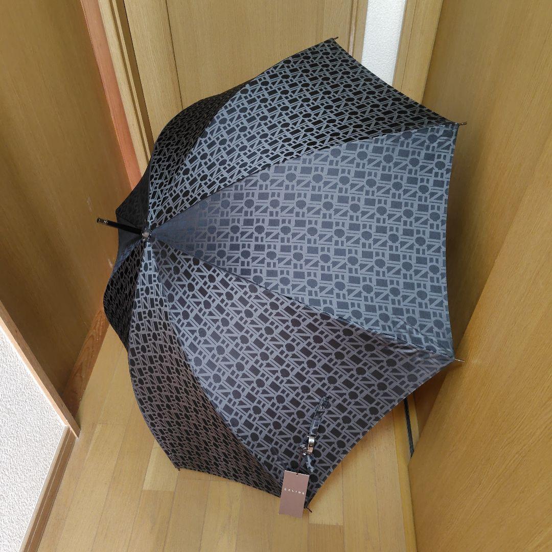 【未使用タグ付き】 CELINE セリーヌ 長傘 マカダム ロゴ