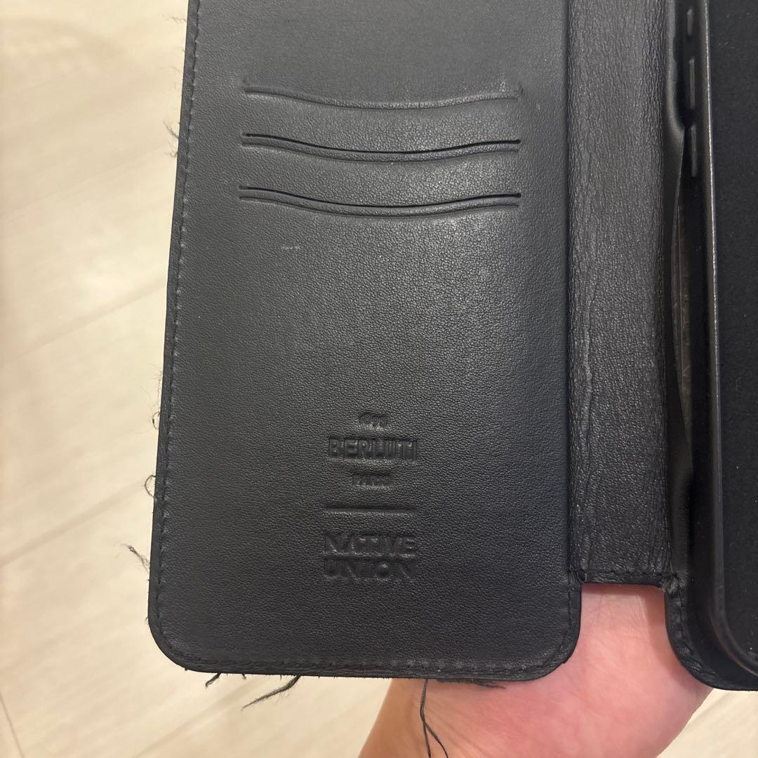 手帳型iPhoneケース グレー 15promax