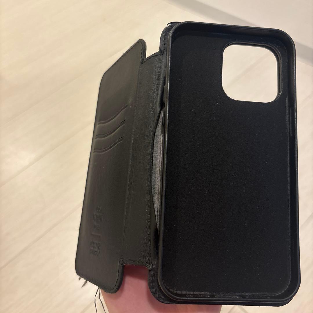 手帳型iPhoneケース グレー 15promax