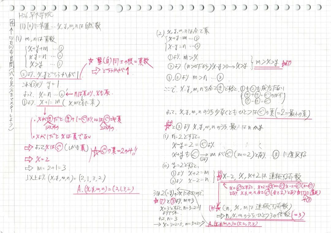 今だけ割引 塾講師オリジナル数学解説 早大学院 高校入試 過去問 2013-23