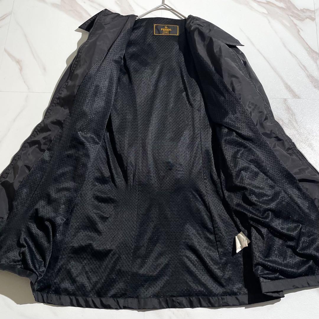 ジャケット・アウター Fendi Vintage Maglia Black Packable Coat
