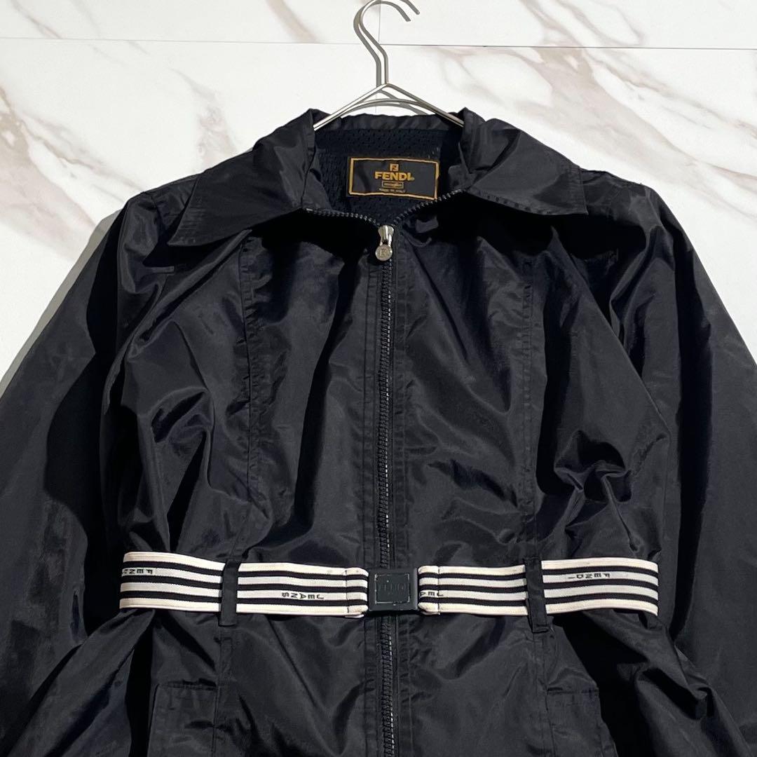 ジャケット・アウター Fendi Vintage Maglia Black Packable Coat