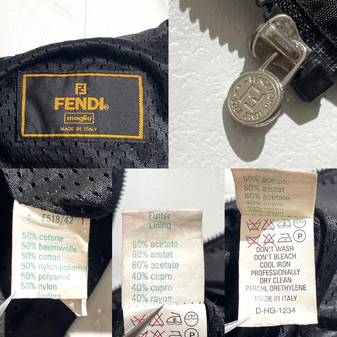 ジャケット・アウター Fendi Vintage Maglia Black Packable Coat