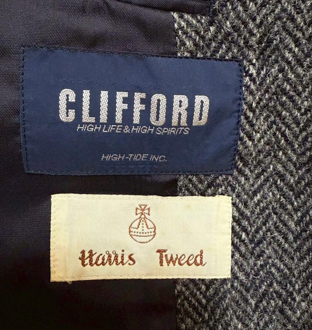 ハリスツイード　テーラードジャケット　ヘリンボーン　CLIFFORD