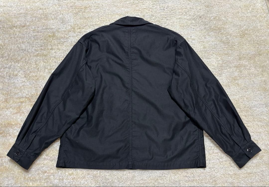 【美品】DANTON★モールスキンワイドカバーオールジャケット★黒★サイズ40