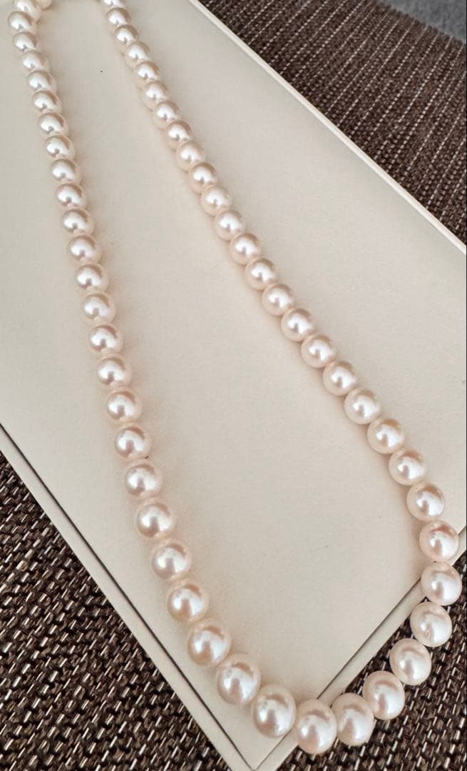 アコヤパール　ネックレス　約7.5mm silver 本真珠