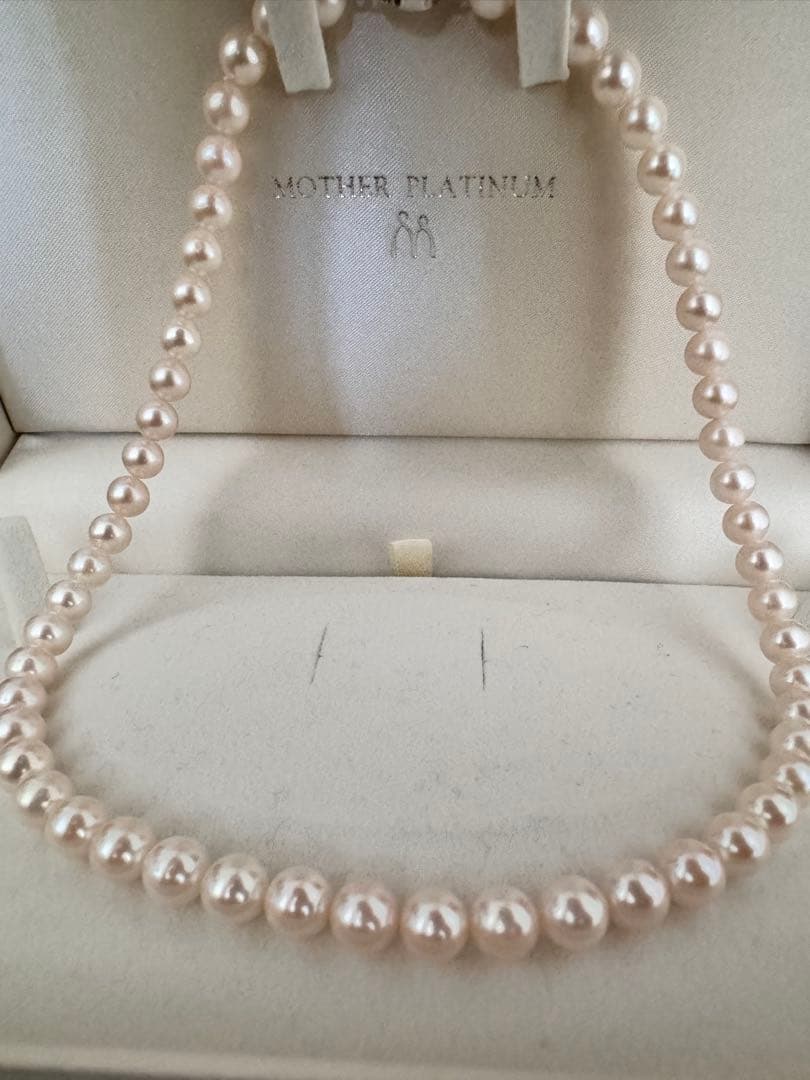 アコヤパール　ネックレス　約7.5mm silver 本真珠