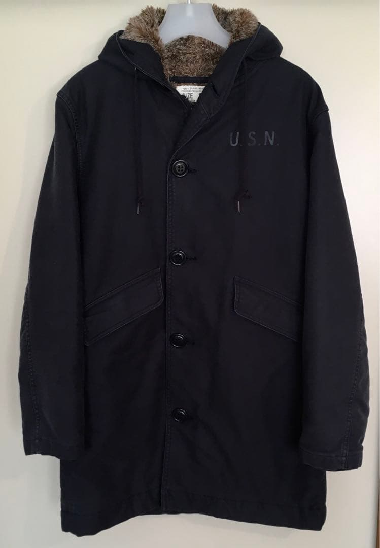 ヒューストン N-1デッキコート ネイビー 38サイズ 日本製