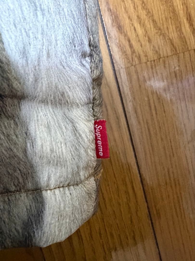 Supreme Fur Print Nuptse Vest ノース ダウンベスト