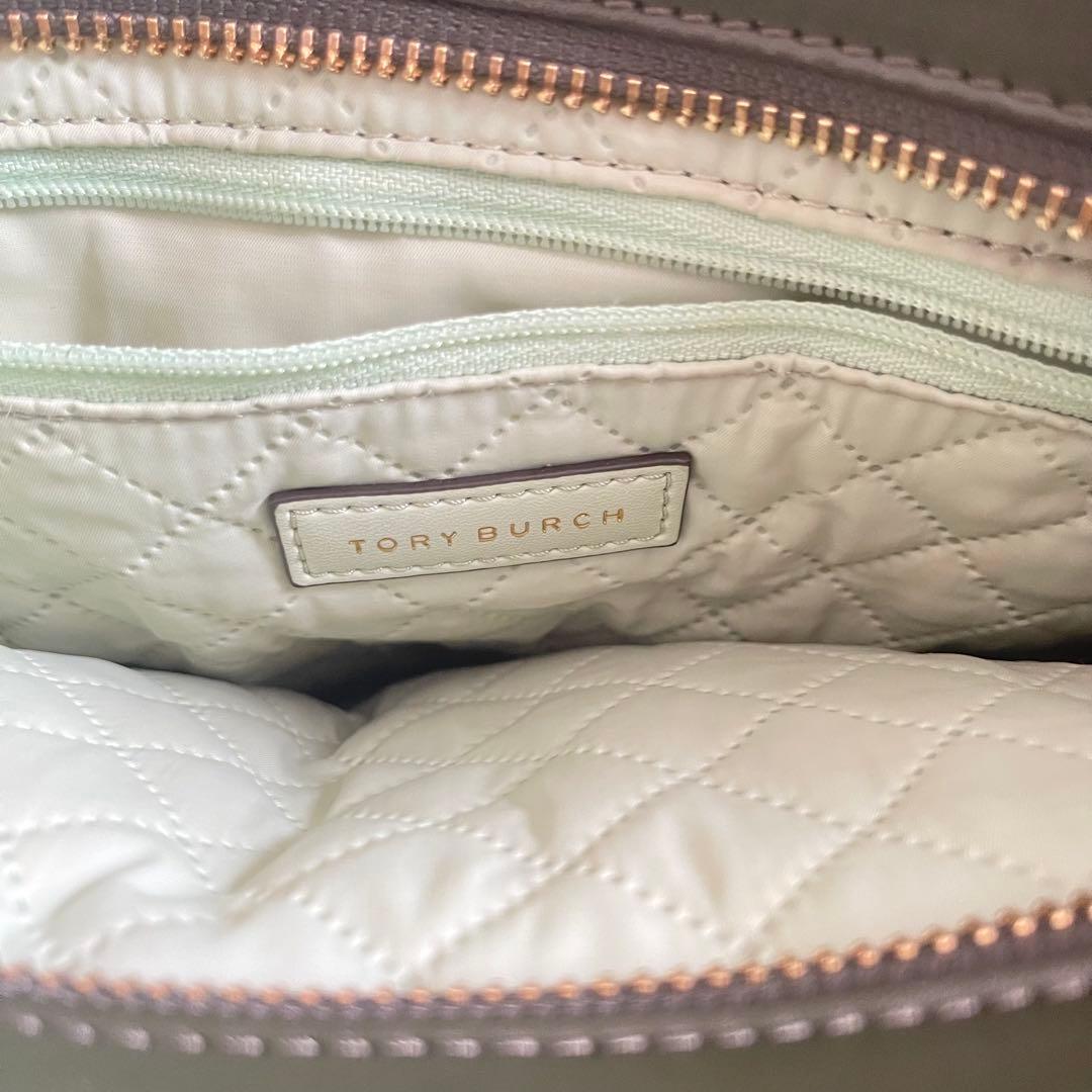 トリーバーチ　2way ショルダーバッグ　トートバッグ　カーキ