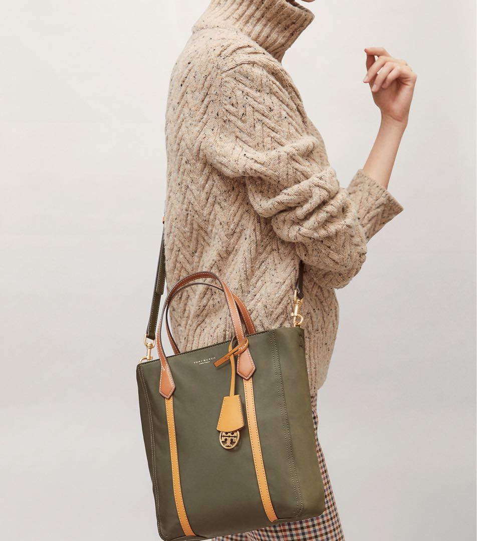 トリーバーチ　2way ショルダーバッグ　トートバッグ　カーキ