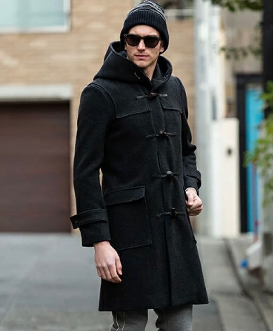 wjk チャコールグレー ダッフルコート Sサイズ