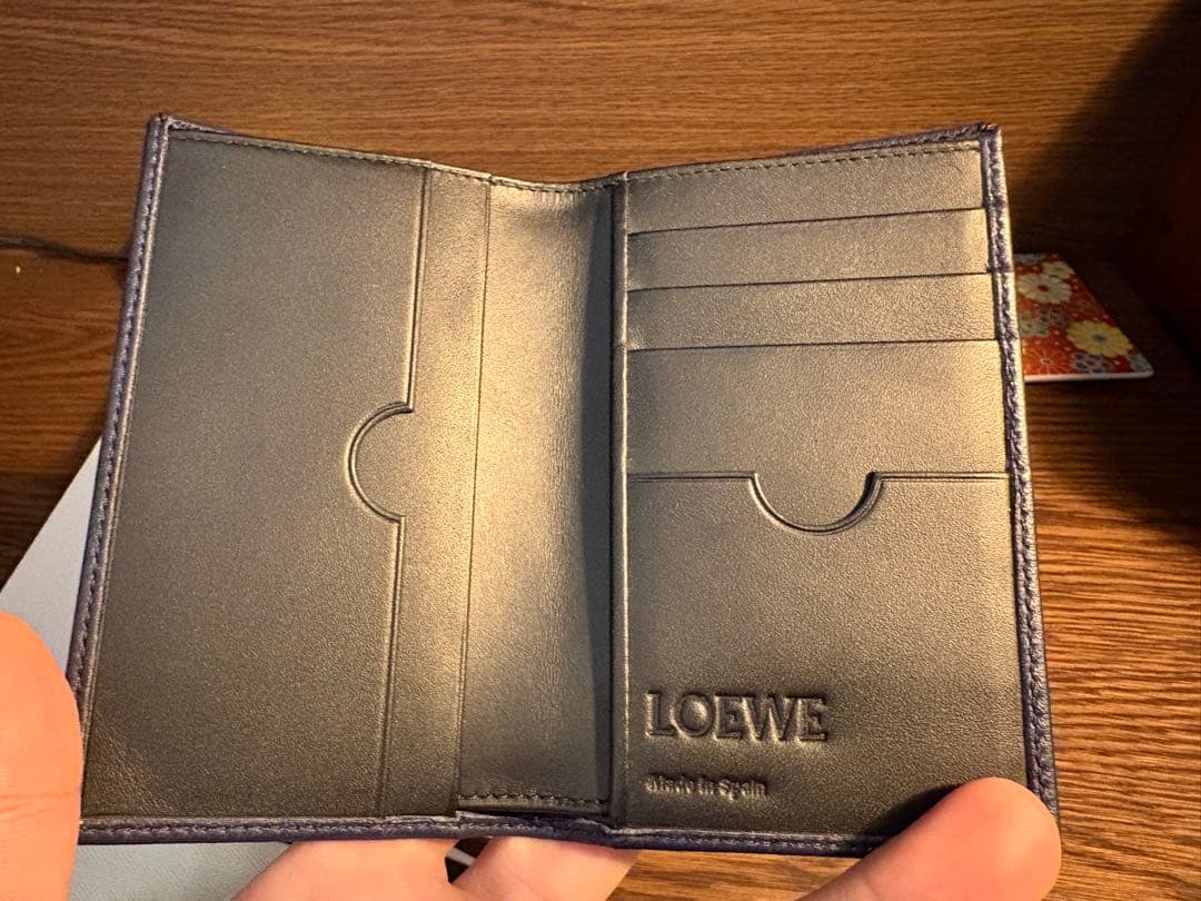 おもち　LOEWE 二つ折り財布 ネイビー