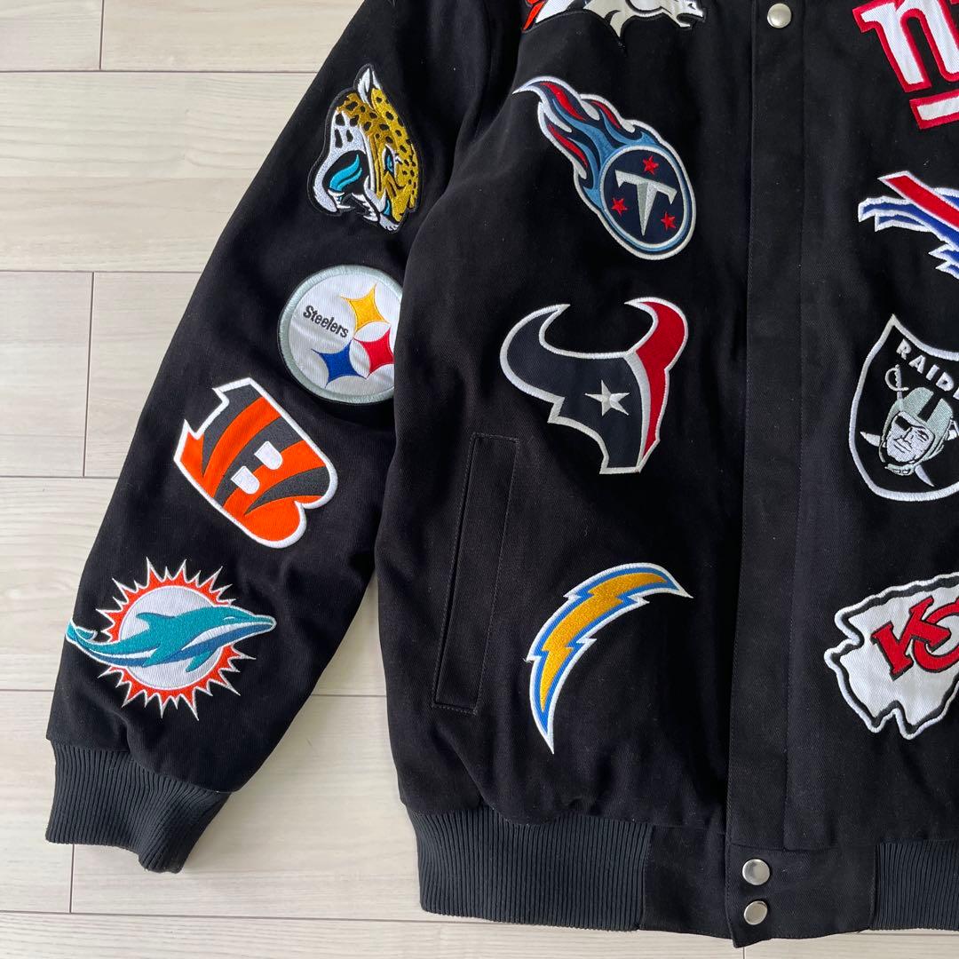 NFLチームロゴ刺繍スタジャン