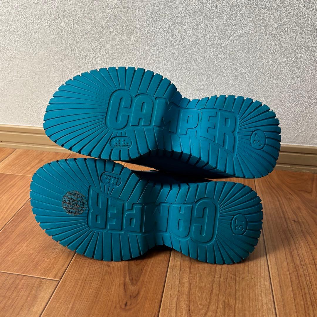 【CAMPER】 美品 BCN メリージェーン　サイズ37 サックスブルー