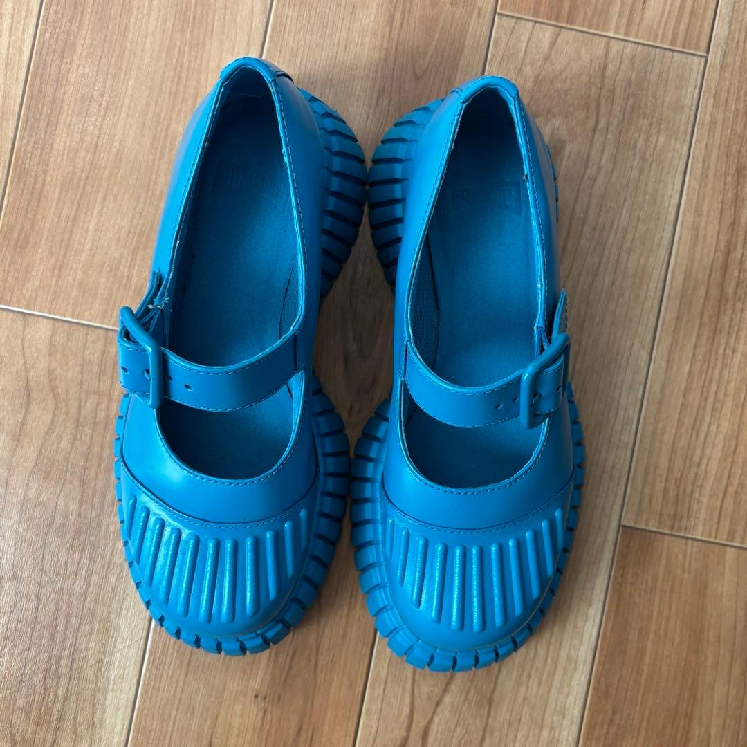 【CAMPER】 美品 BCN メリージェーン　サイズ37 サックスブルー