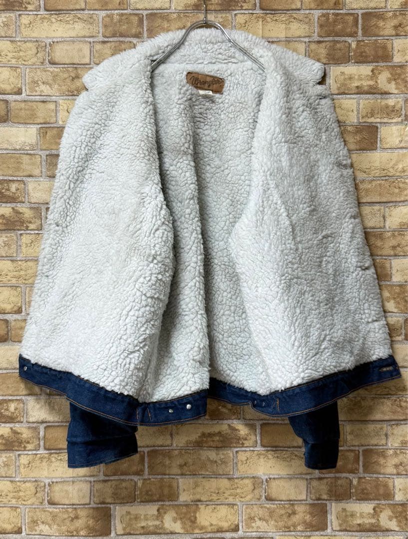 ラングラー　USA製　裏ボア　デニムジャケット　Gジャン　ビッグシルエットXL.