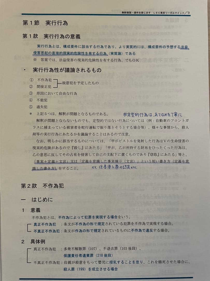 【裁断済】LEC合格答案作成講座講義テキスト７科目セット＋法律実務テキスト